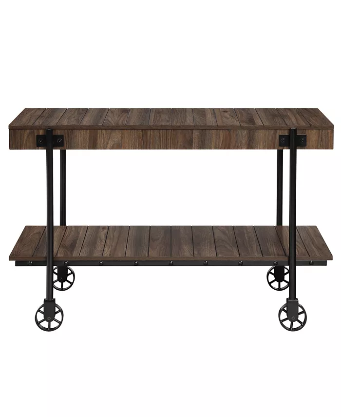 Furniture of America Luther 3 Piece Steel Industrial Coffee End Table Set