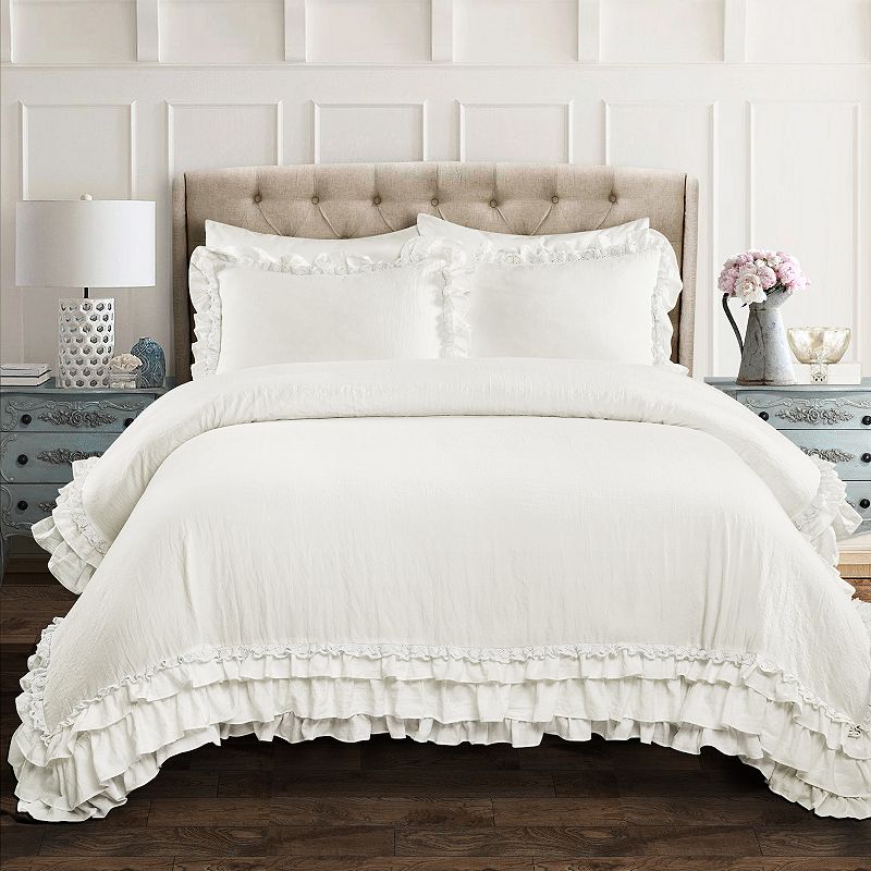 Lush Decor Ella Ruffle Lace Comforter Set