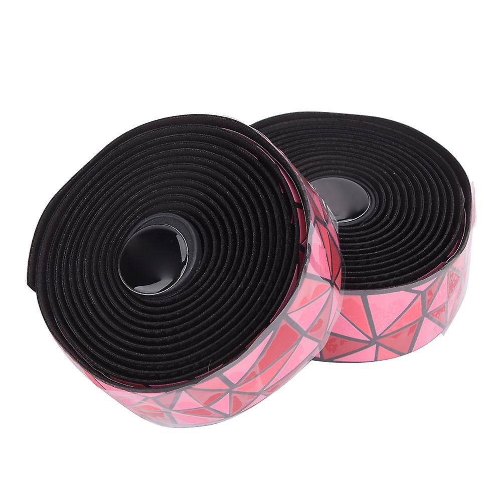 2 Roll Cx-86 Bicycle Anti Skid Handlebar Tape Road Bike Breathable Damping Bar Wrap Cycling Accessory(black Red )