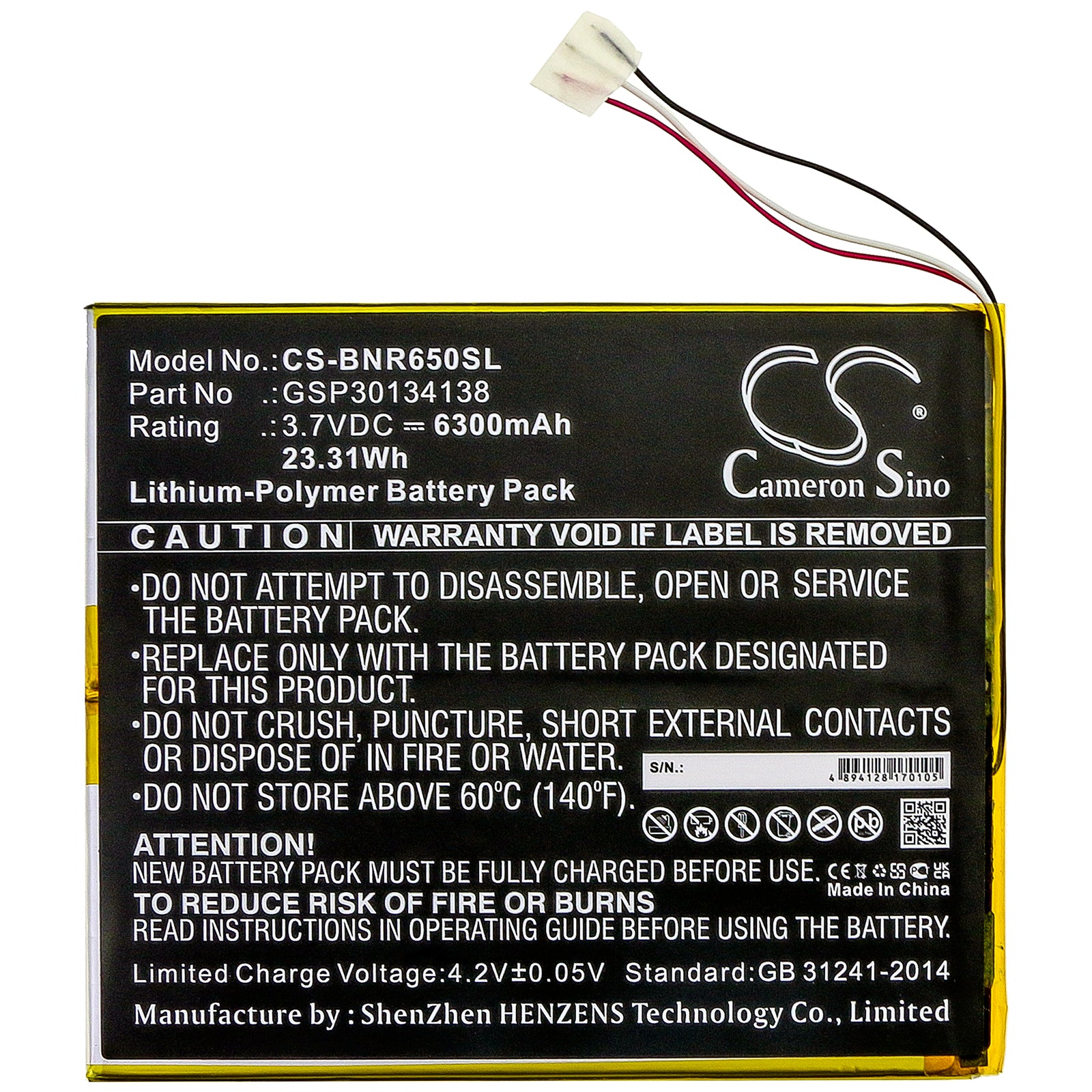 Barnes amp Noble BNTV650 Nook 101 Replacement Battery BatteryClerkcom Tablet