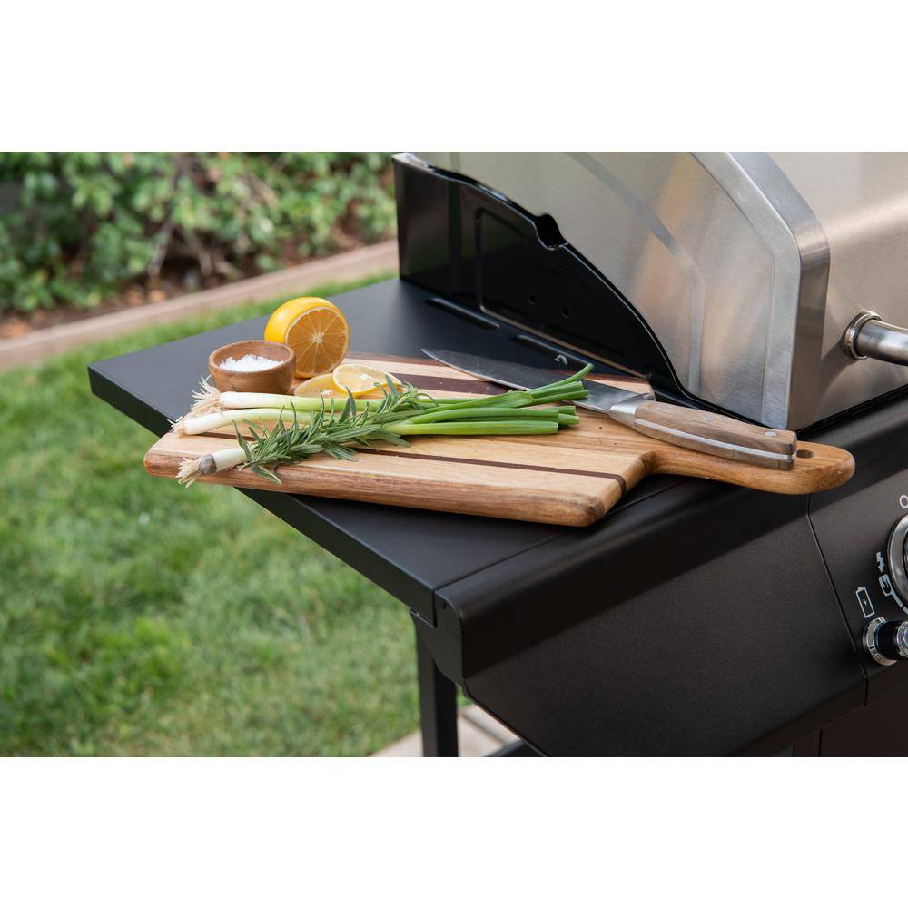 Nexgrill 720-0925P 4-Burner Propane Gas Grill in Black with Side Burner and Stainless Steel Main Lid