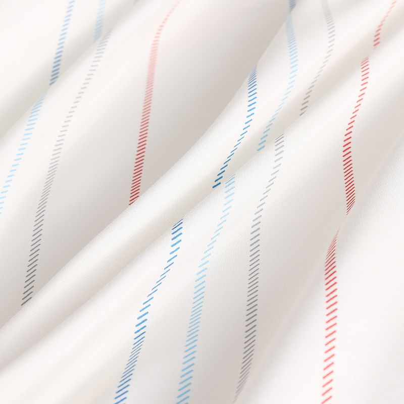 Unikome All Season Stripe Printed Pattern Down Alternative Reversible Comforter with Shams