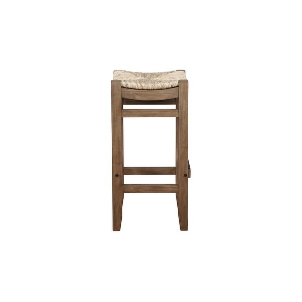 The Gray Barn Enchanted Acre 30-inch Wood Bar Stool with Rush Seat