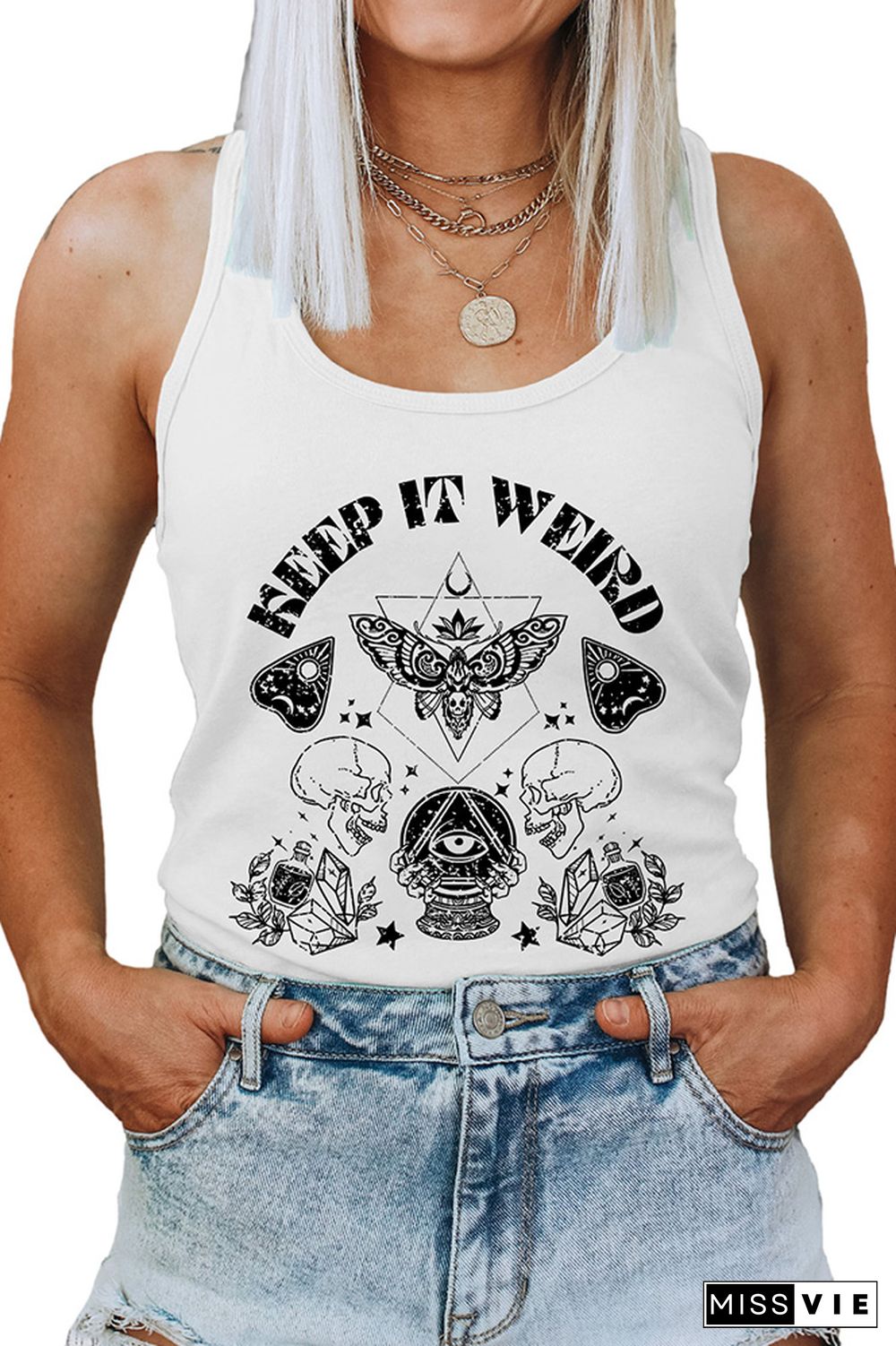 Keep It Weird Graphic Tank Top