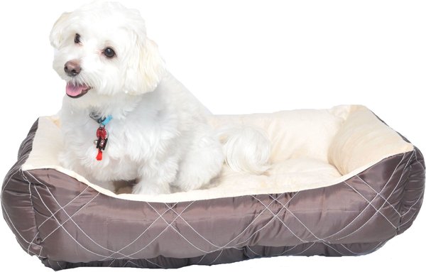 HappyCare Textiles Super Soft Fluffy Plush Sleeping Bolster and Crate Bed