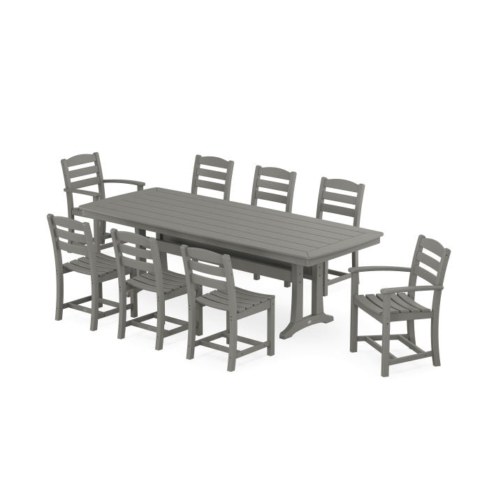 Polywood La Casa Café 9-Piece Dining Set with Trestle Legs PWS1490-1