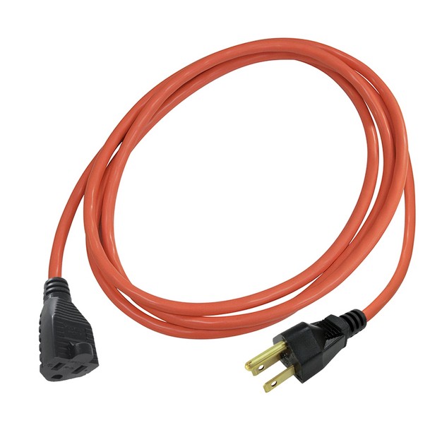 Projex Indoor Or Outdoor 10 Ft L Orange Extension Cord 16 3 Sjtw