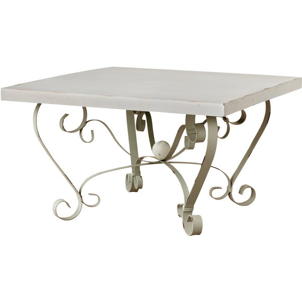 Gracewood Hollow Mouissou Square Metal and Wood Table