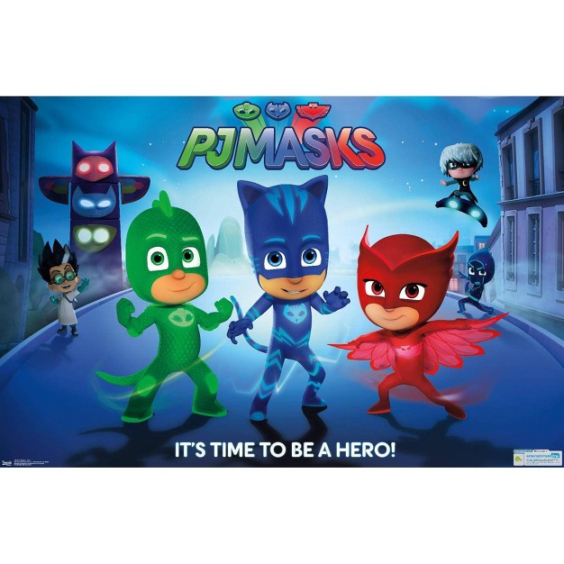 X 34 quot Pj Masks Its Time To Be A Hero Premium Poster Trends International