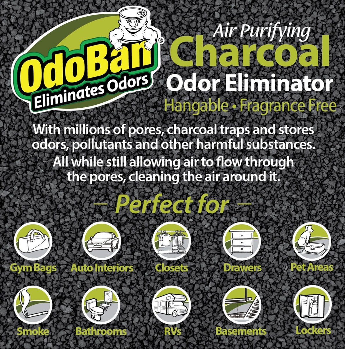 OdoBan Charcoal Odor Eliminator Deodrizer， 200-gm bag