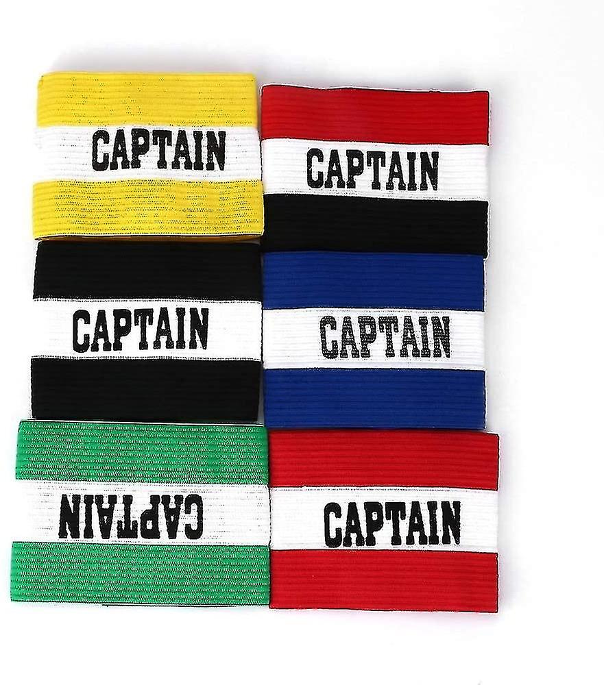 6 Pcs Football Captains Armband For Adult And Youth，six Colours Football Band Soccer Captain's Armba