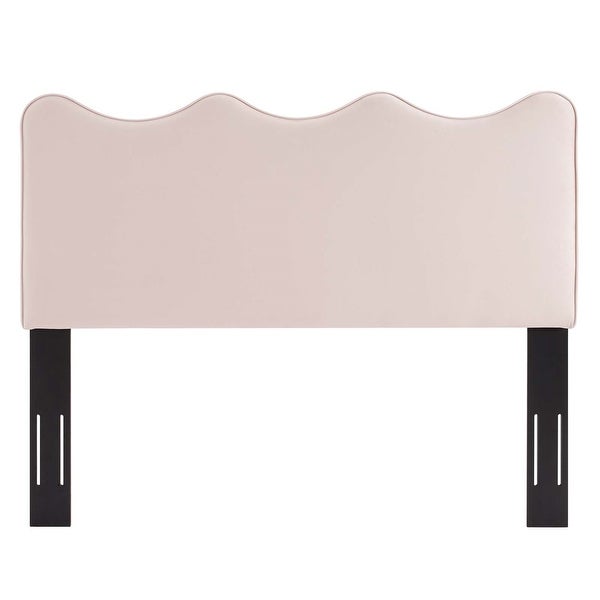 Monrovia Pink Velvet Upholstered Twin Size Headboard - - 34023698