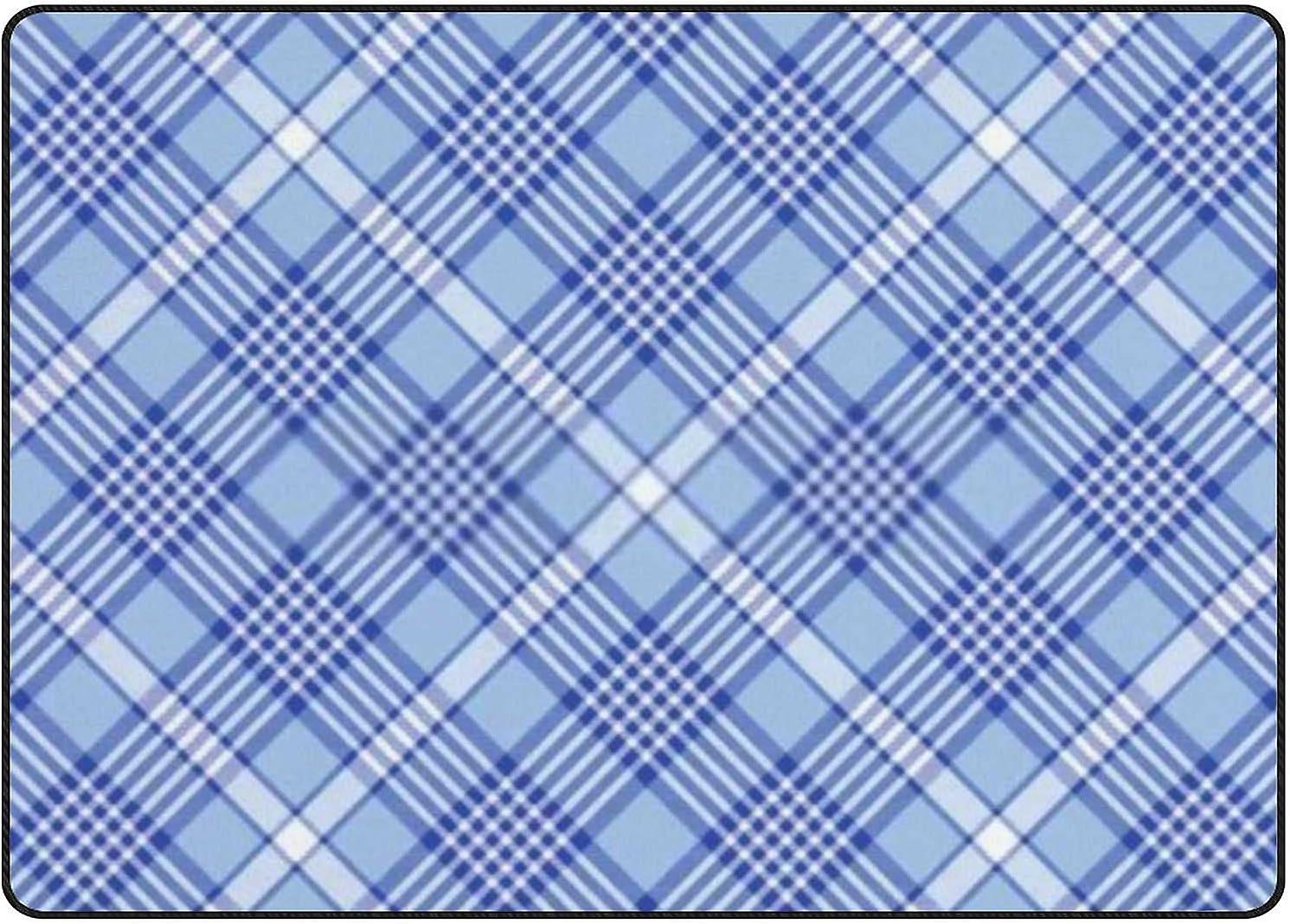 Soft Area Rugs Tartan Plaid Pattern Floor Carpet Mat For Kids Playing Room Hardwood Floor Living Room 72x48in