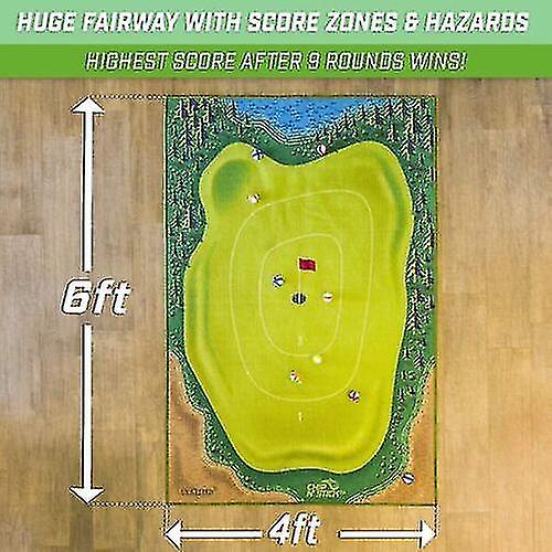 Golf Chipping Hitting Mat For Game Indoor Outdoor 1set Chip Stick Golf Game Mat With 16 Grip Golf Ba