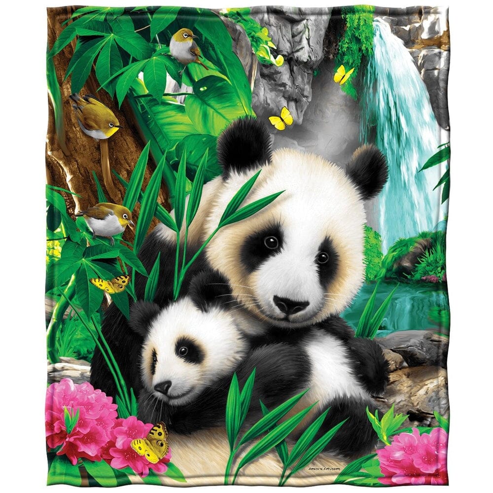 Precious Pandas Super Soft Full/Queen Size Plush Fleece Blanket