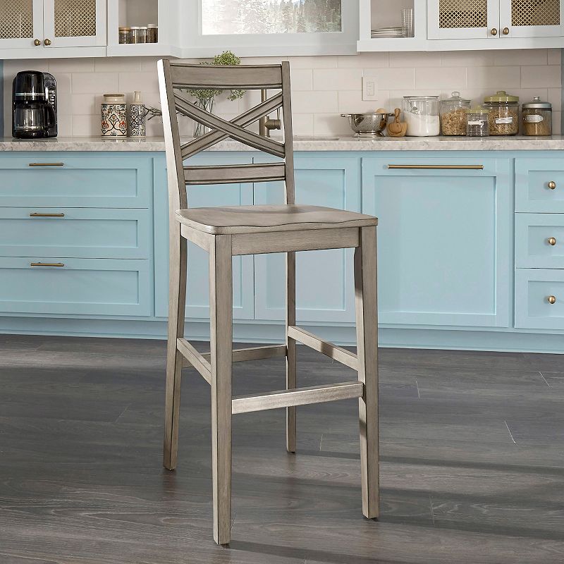 homestyles Mountain Lodge X-Back Frame Bar Stool