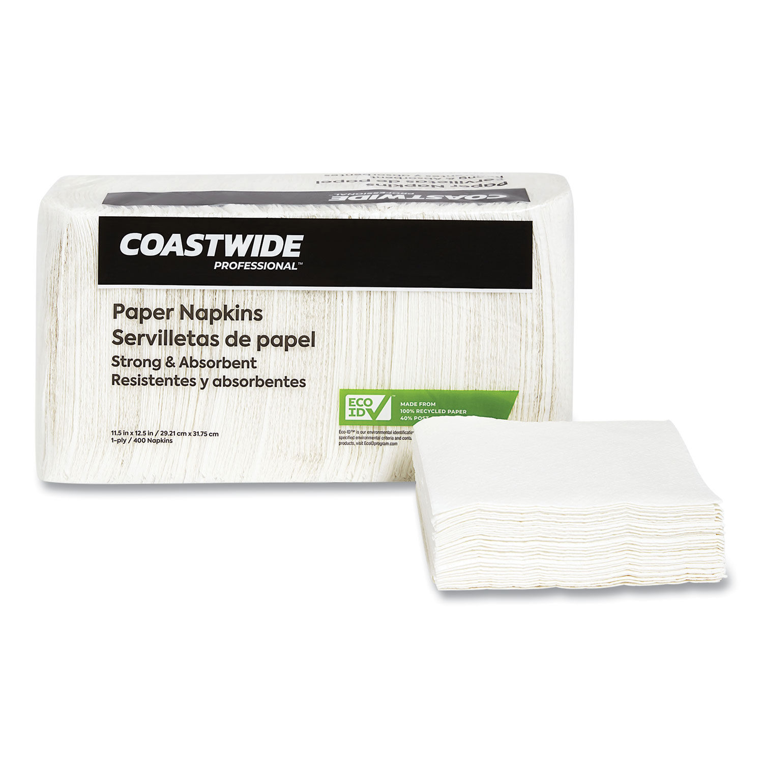 Eco-ID Recycled Luncheon Napkins by Coastwide Professionalandtrade; CWZ887844