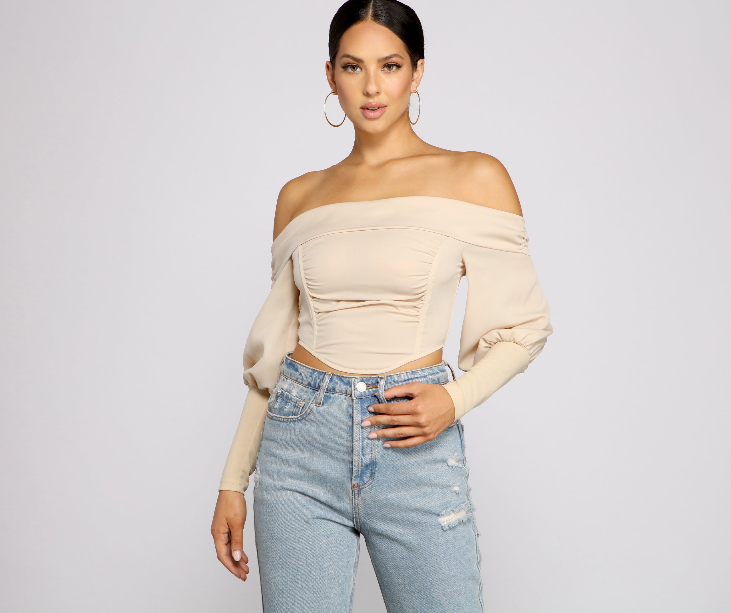 Chic Beauty Off-The-Shoulder Corset Top