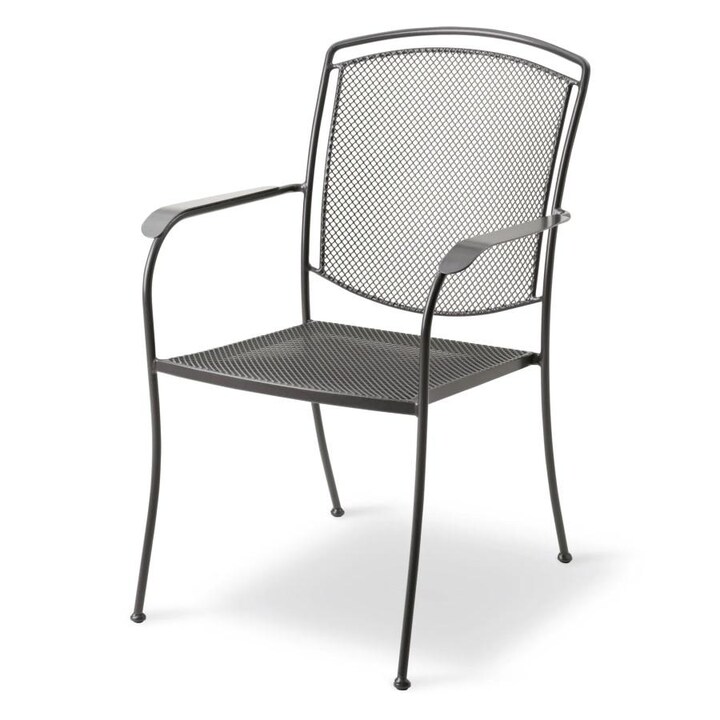 Kettler HENLEY Wrought Iron Mesh Stacking Arm Chair