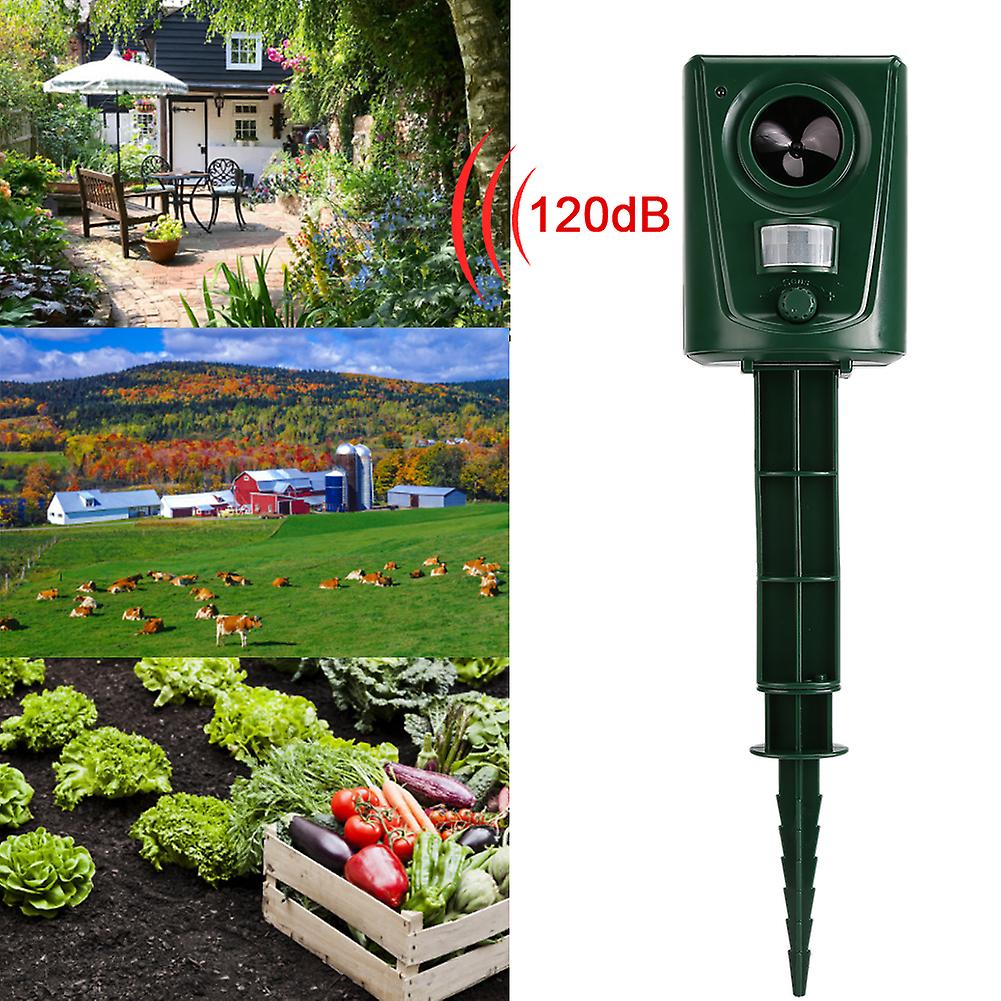 Led Indicator Pir Sensor Ultrasonic Repeller Waterproof Outdoor Cat Dog Repellent