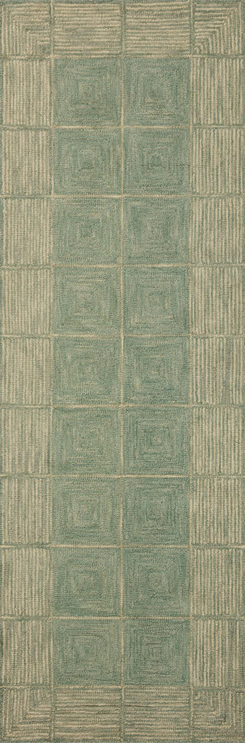 Francis Hooked Green/Natural Rug