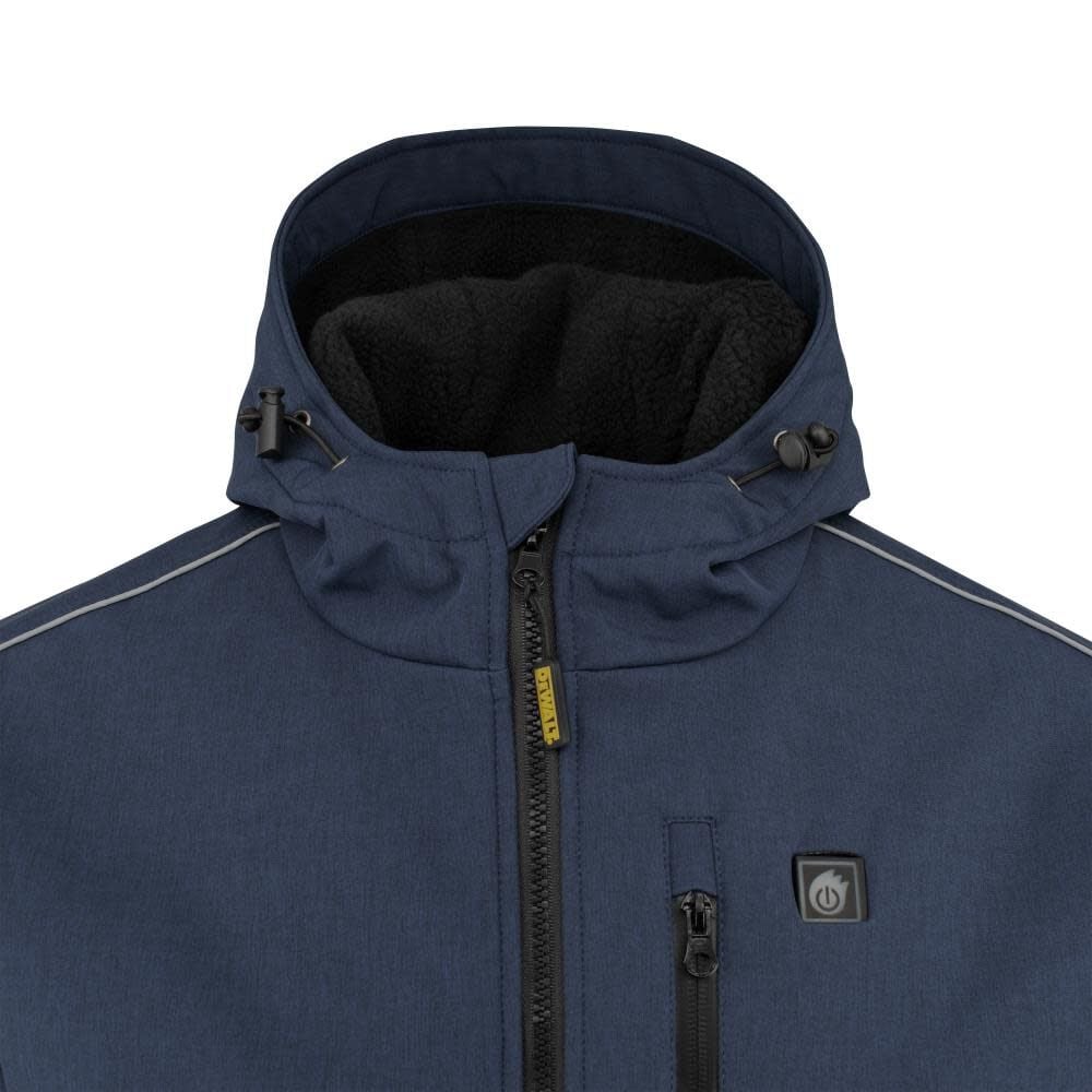 DEWALT Mens Heated Kit Soft Shell Jacket with Sherpa Lining ted Navy 2X DCHJ101D1-2X from DEWALT