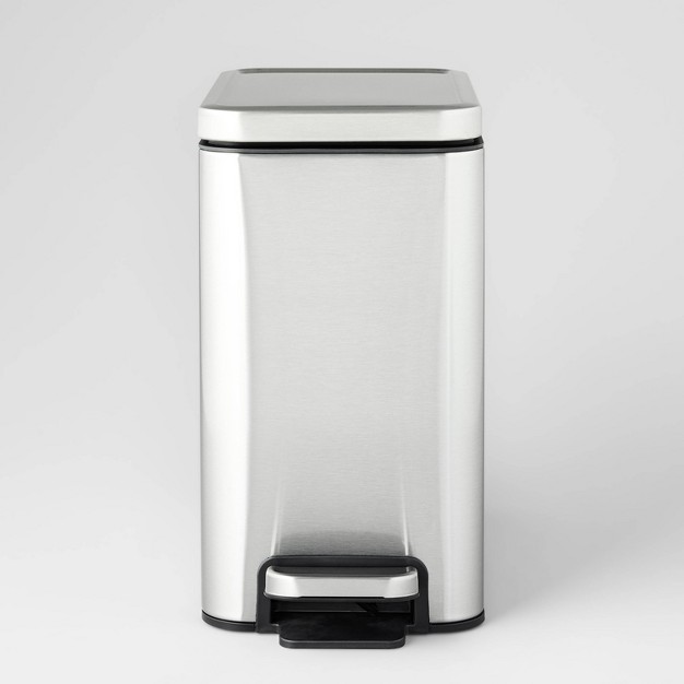 10l Stainless Slim Step Trash Can