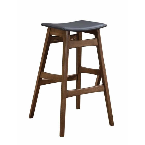 Mid-Century Modern Angled Bar Stool， Brown And Gray ，Set of 2