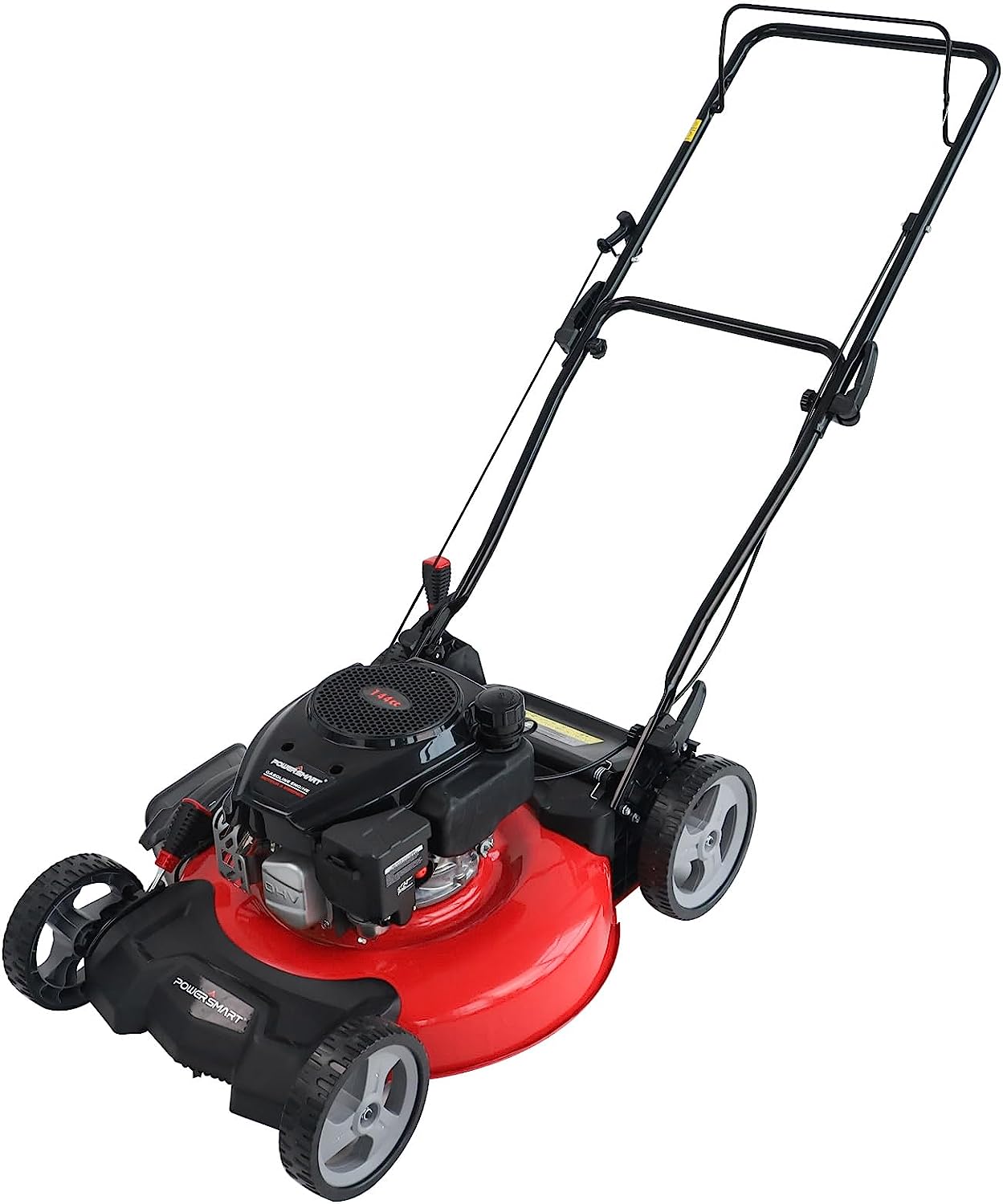 PowerSmart Gas Lawn Mower, 21-Inch 144cc 4-Stroke Engine 2-in-1 Walk-Behind Push Lawn Mower (DB2321CR)