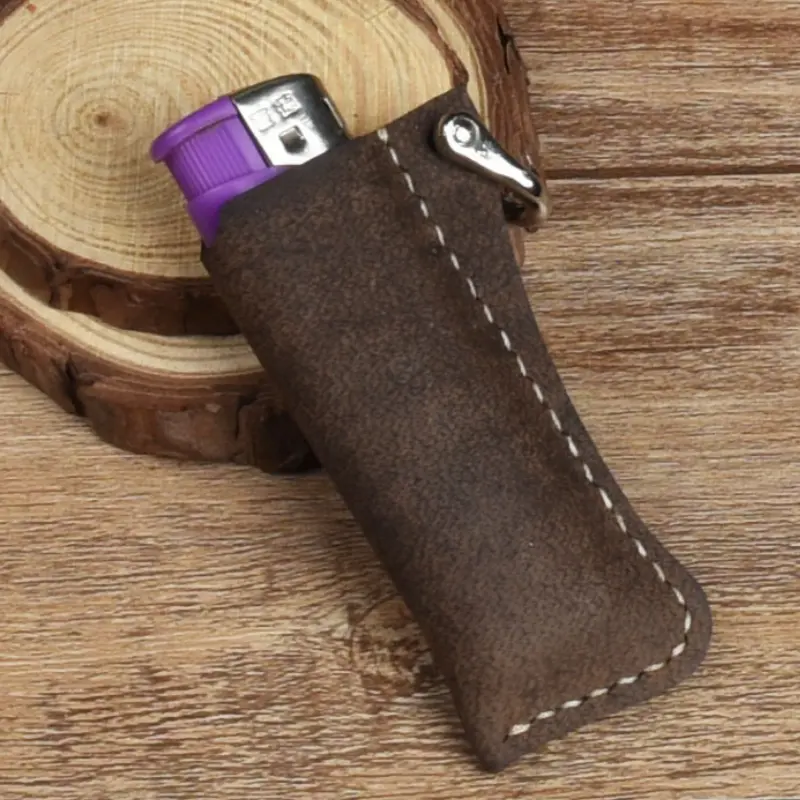 Handmade Lighter Leather Cover Case Shell For Bic J3 Other Disposable Lighter