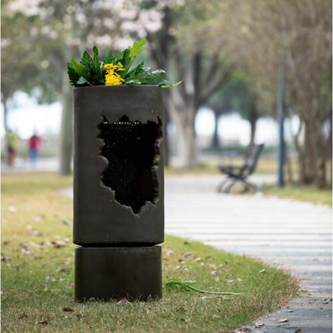 Large Outdoor Water Fountain with Light