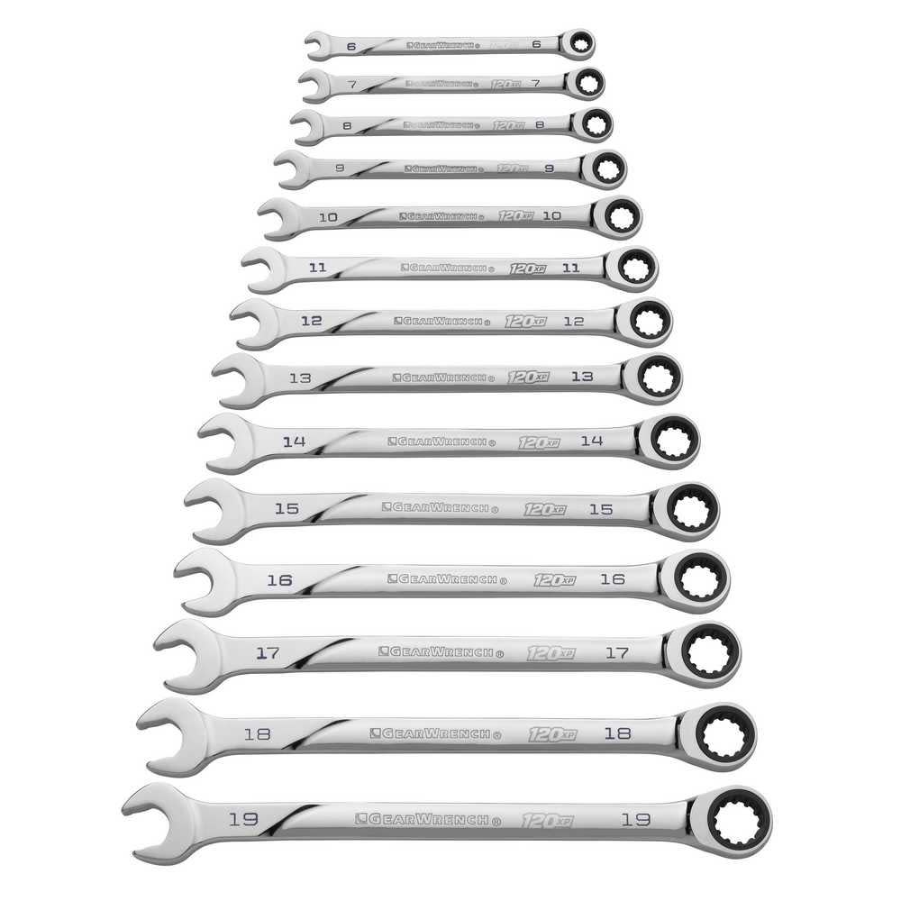 14 Pc 120XP™ Universal Spline XL Ratcheting Combination Metric Wrench Set ;