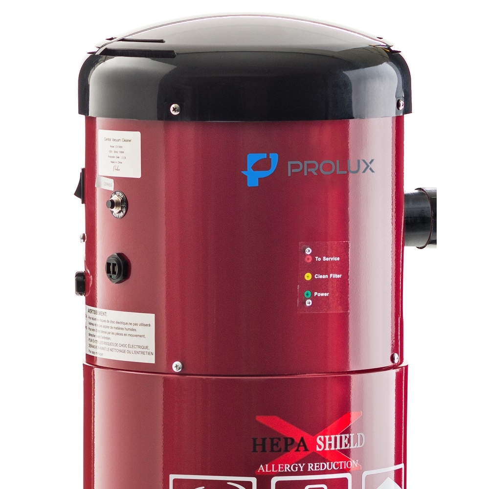 Prolux CV12000 Central Vacuum Unit System with Prolux Power Nozzle Kit and 25 Year Warranty