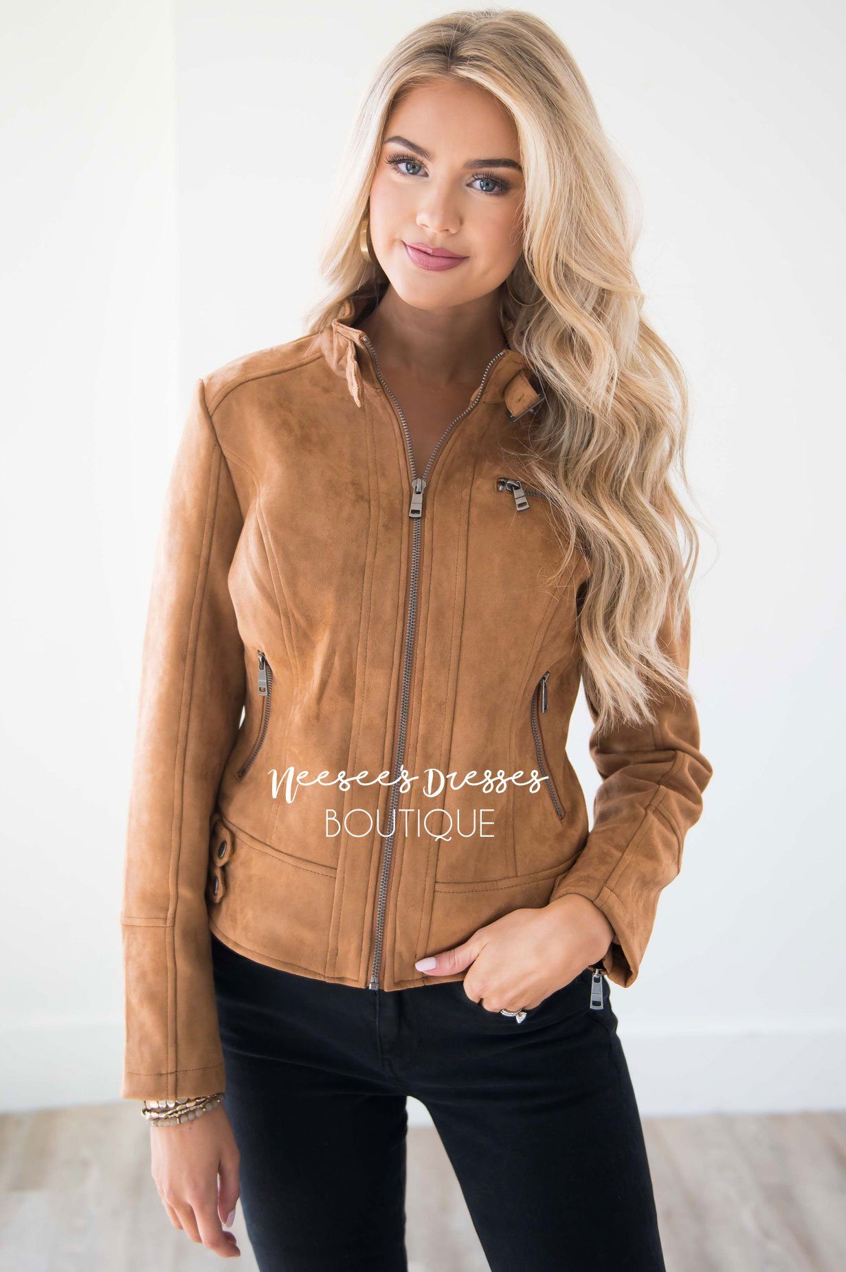 Weekend Moto Faux Suede Jacket