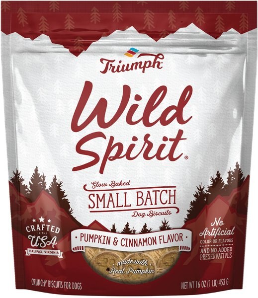 Triumph Wild Spirit Slow Baked Small Batch Pumpkin and Cinnamon Flavor Biscuits Dog Treats