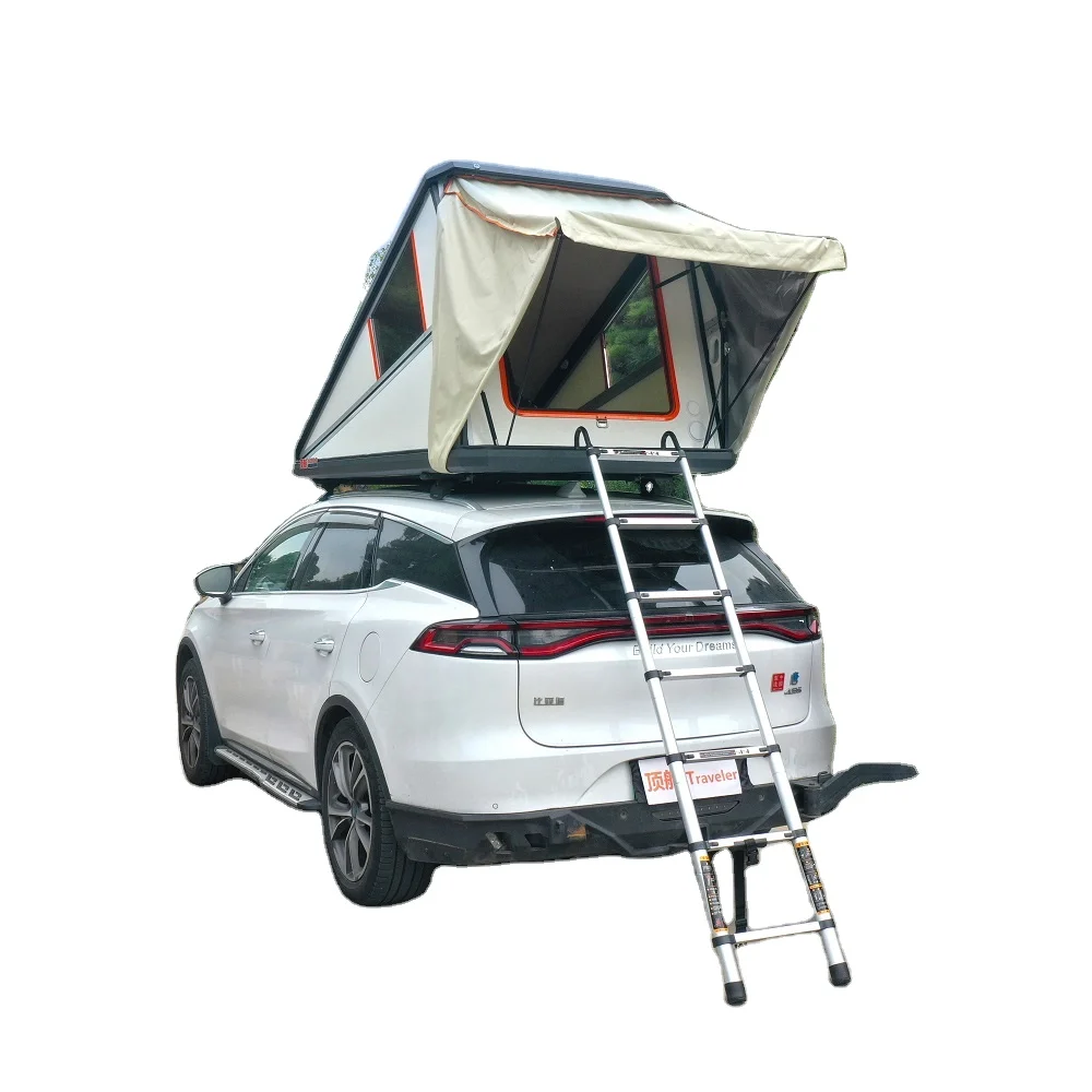 waterproof folding triangle roof tent car trailer rv truck suv hardshell rooftop tent car aluminium roof top tent for camping