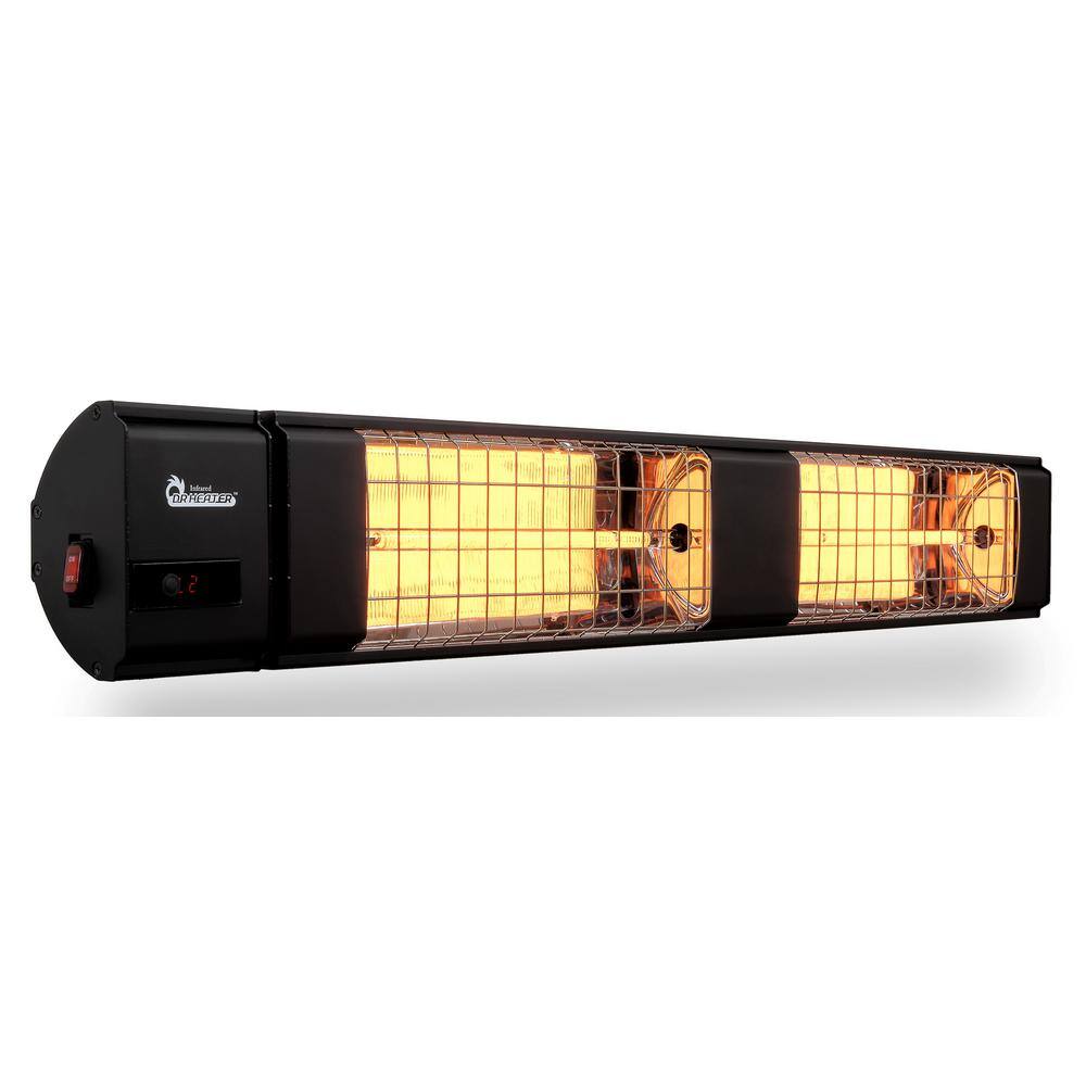 Dr Infrared Heater 3000-Watt 240-Volt IndoorOutdoor Electric Carbon Infrared Patio Heater with Remote in Black DR-239