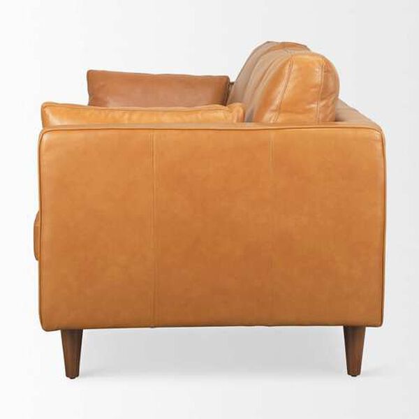 Elton Tan Leather Sofa