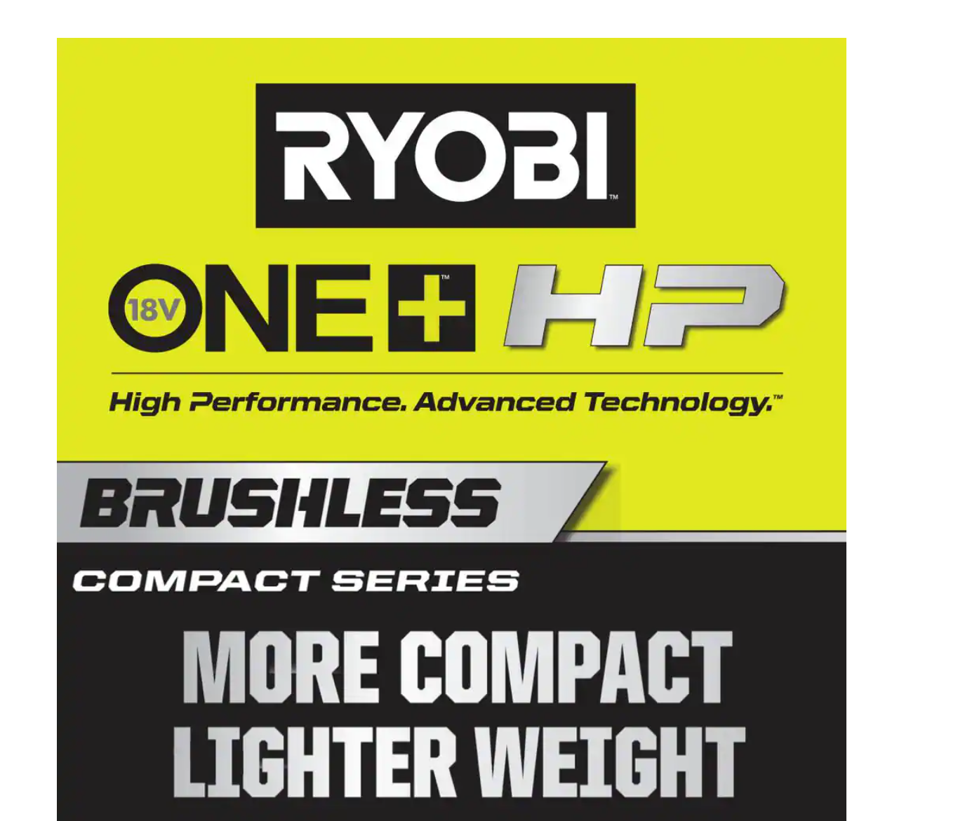 RYOBI PSBID01K-PSBRS01B ONE+ HP 18V Brushless Cordless Compact 1/4 in. Impact Driver and One-Handed Recip Saw Kit with (2) Batteries， Charger