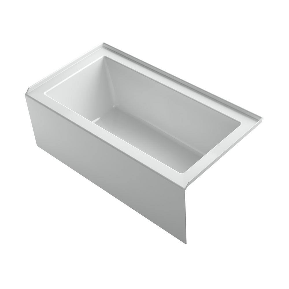 KOHLER Underscore 60 in. x 32 in. Soaking Bathtub with Right-Hand Drain in Ice Grey K-1957-RA-95