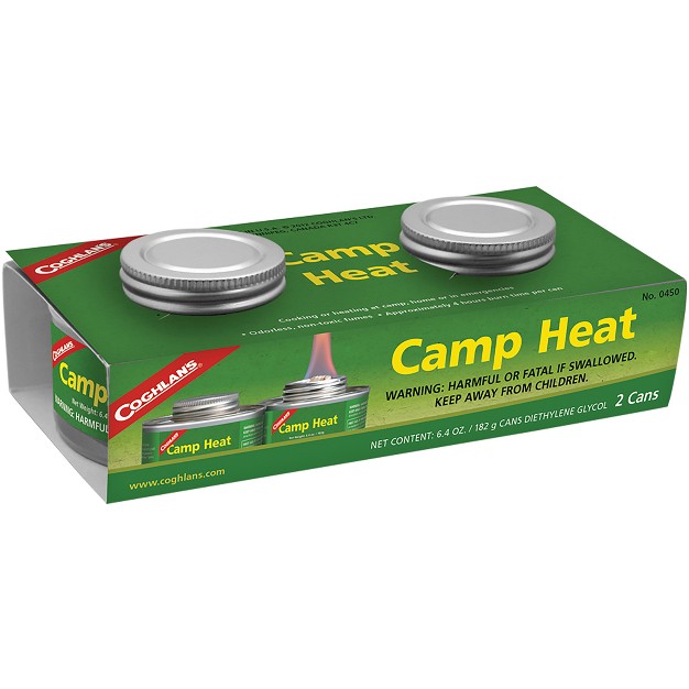 Coghlan x27 s Camp Heat Emergency Cooking Fuel Can 6 Pack Recloseable 4 6 Hr Burn