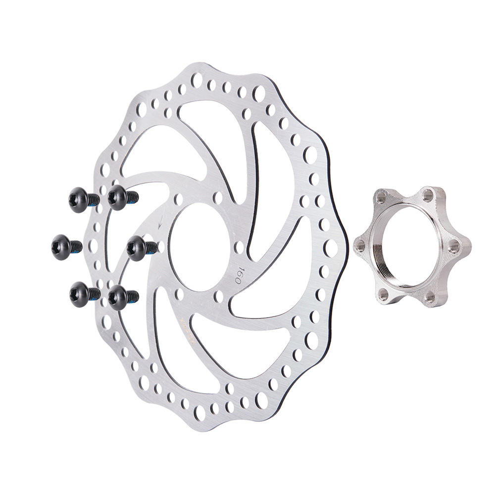 MTB Bike Threaded Hub Disk Disc Brake Rotor Mountain bicycle 6 Bolts Flange Adapter Freewheel Cycling 160mm 48mm Rotor