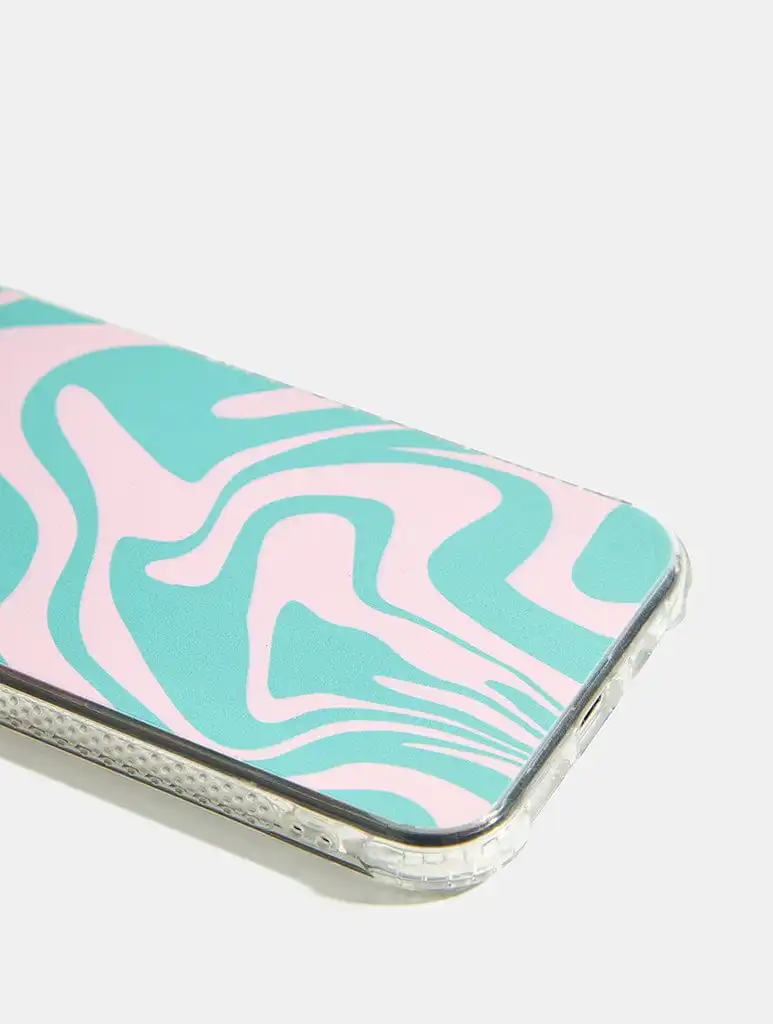 Blue striped iphone case