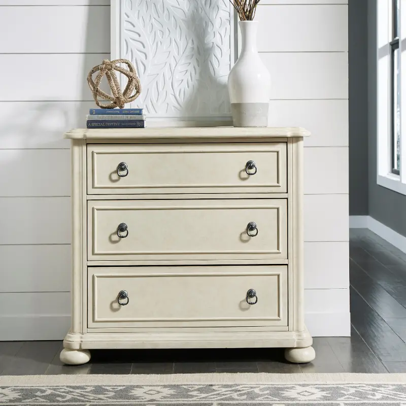 Provence Antiqued White 3 Drawer Chest