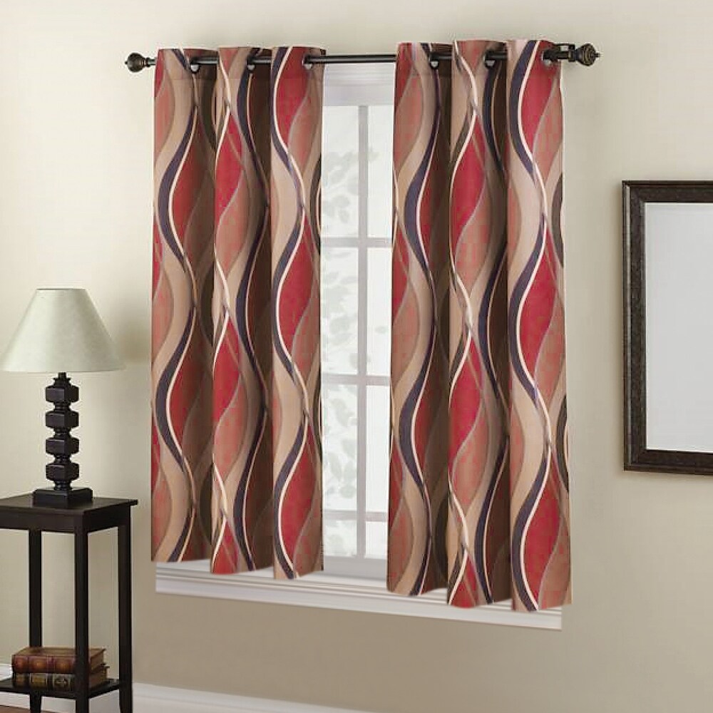 Intersect Wave Grommet Top Curtain Panel