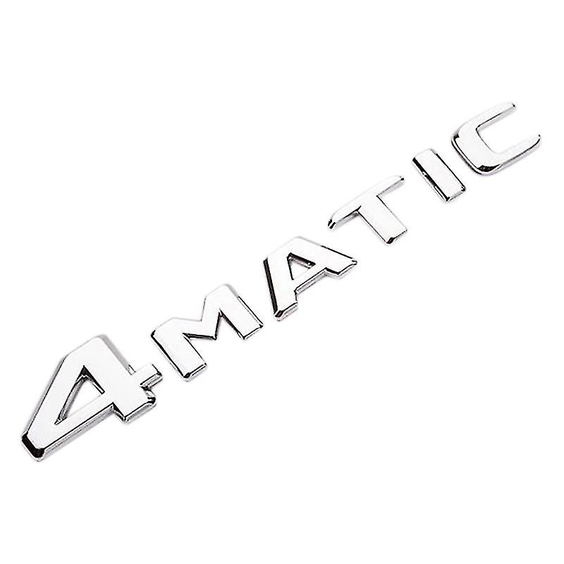 4matic Silver Auto Trunk Door Fender Bumper Badge Decal Emblem Adhesive Tape Sticker Replacement Fo