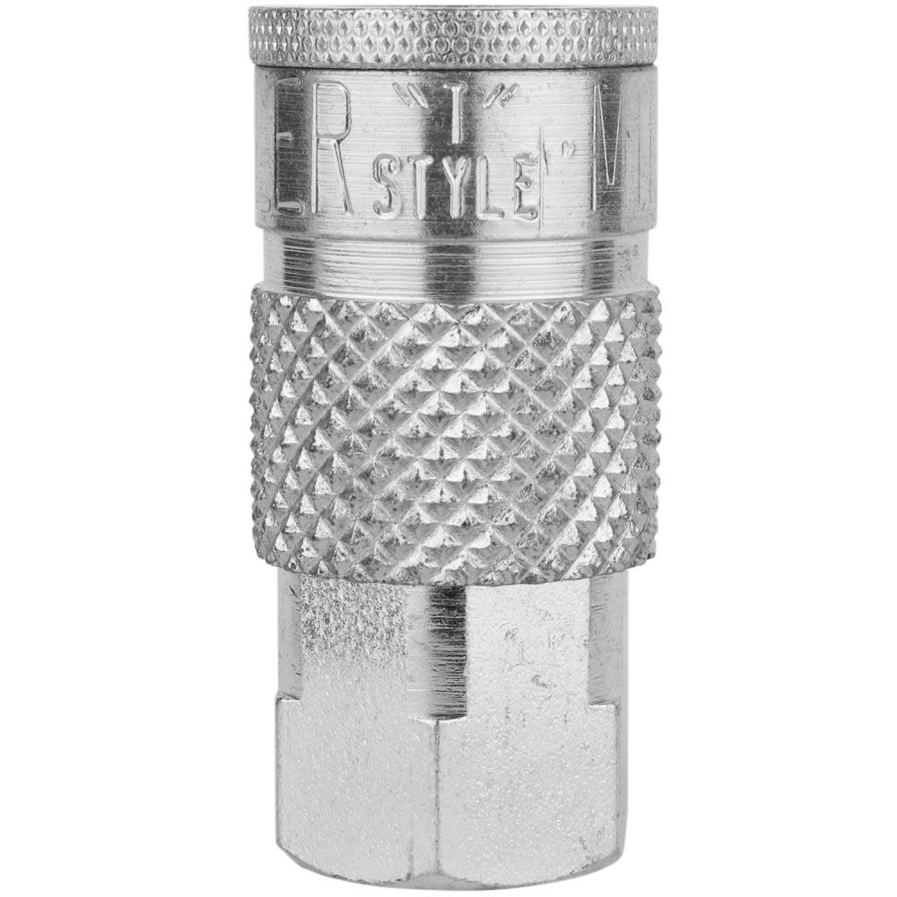 Milton 1/4 FNPT Tru flate/Parker T Style Quick Connect Steel Coupler