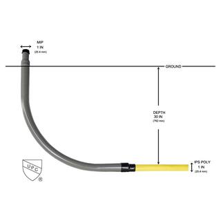 HOME-FLEX 1 in. IPS Poly DR 11 to 1 in. MIP Underground Meter Riser Bent 18-440-010