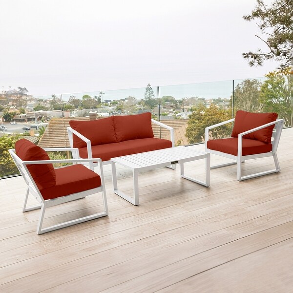 Sunset and Cie 4PCs Aluminum Patio Furniture Set