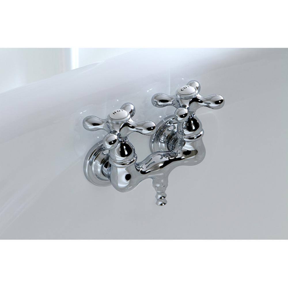 Kingston Brass Vintage 2-Handle 3-38 in. Centers Claw Foot Tub Faucet in Chrome HCC38T1